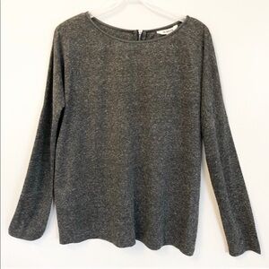 BB Dakota Charcoal Long Sleeve Zipper Top